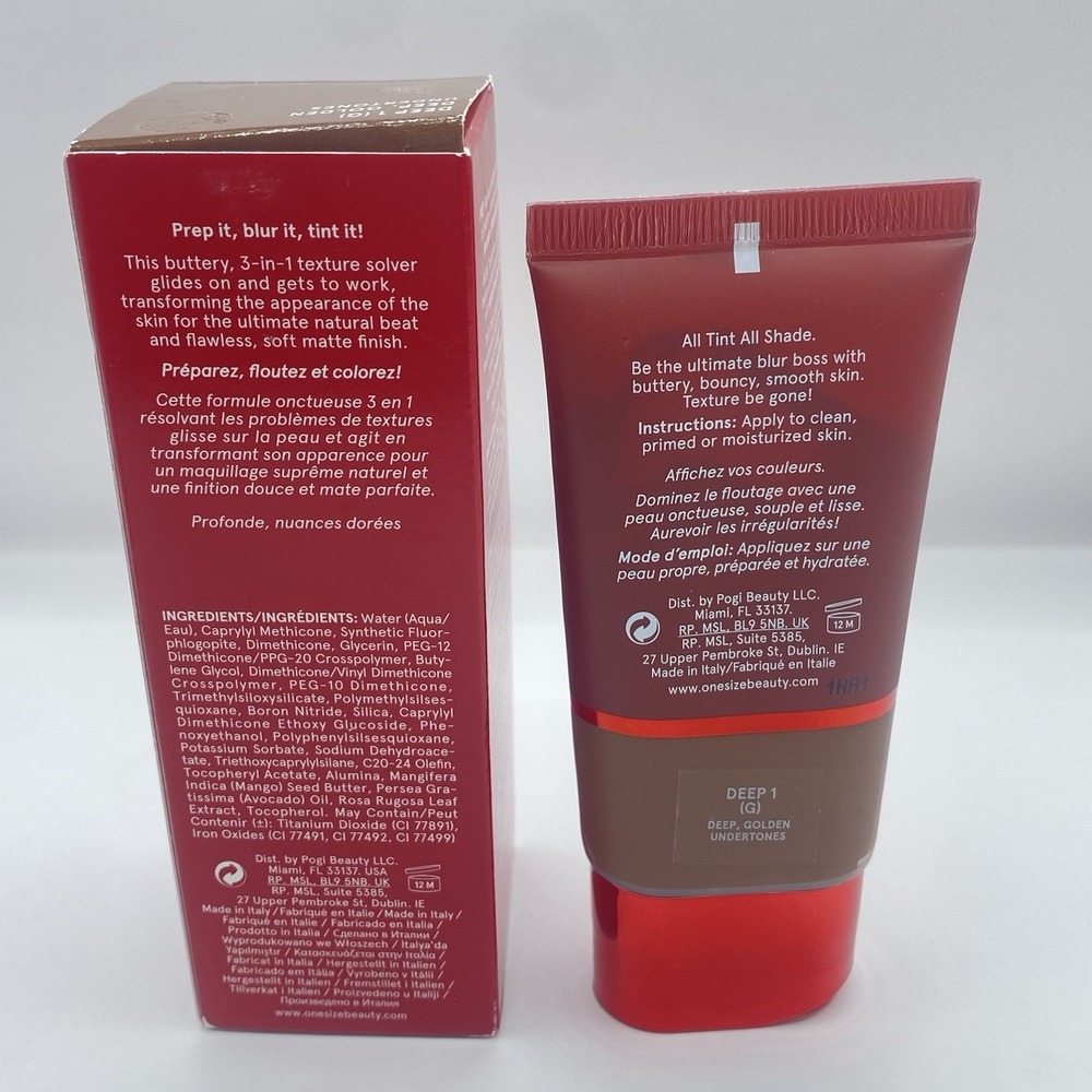ONE SIZE TURN UP THE BASE BBB CREAM BEAUTY BLUR BALM DEEP 1 (G) 1oz NIB - Picture 3 of 6